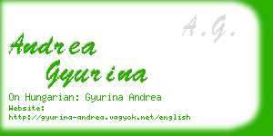 andrea gyurina business card